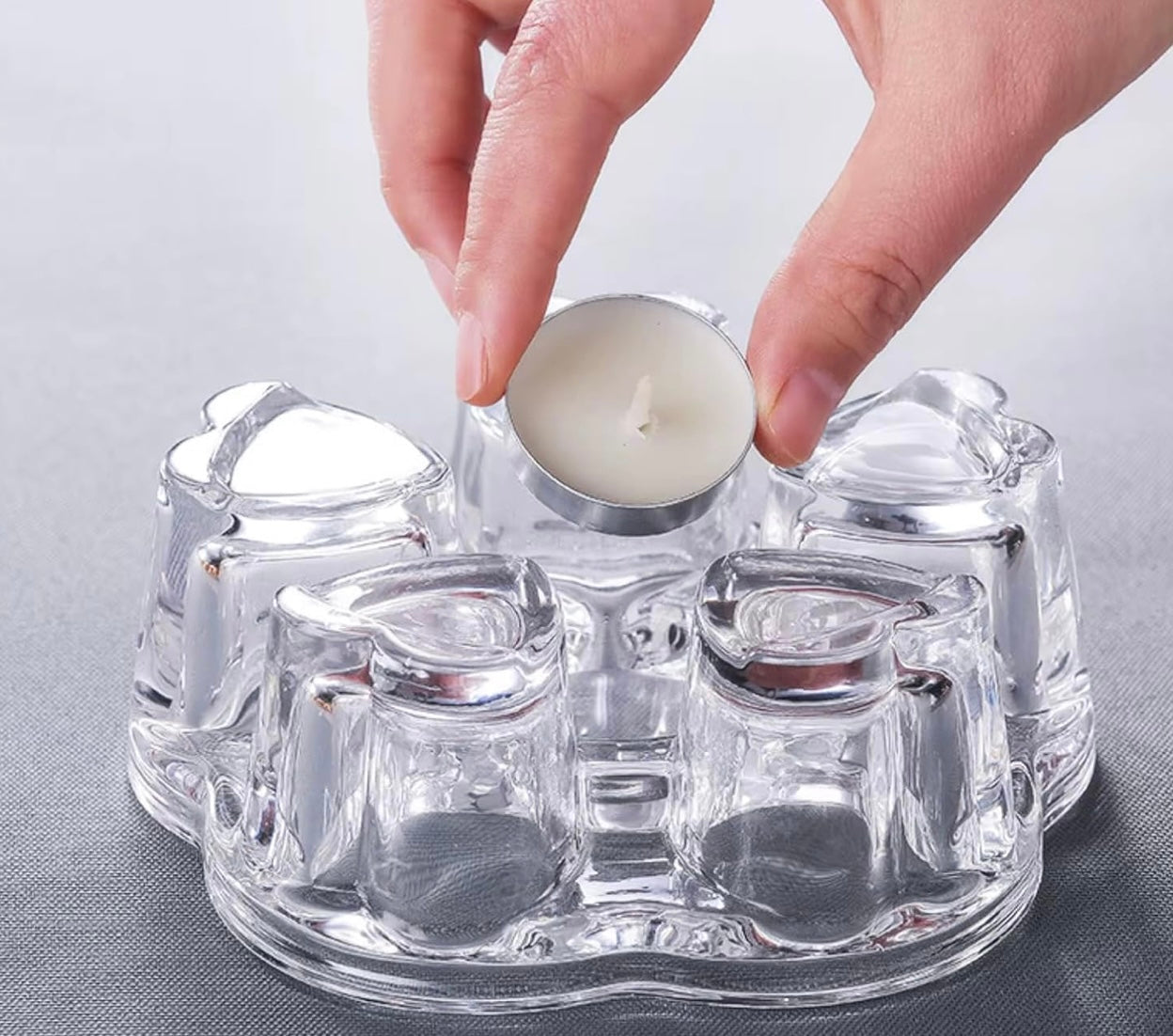 KozyCup Heart Glass Tea Warmer – Candle Heated Teapot Warmer