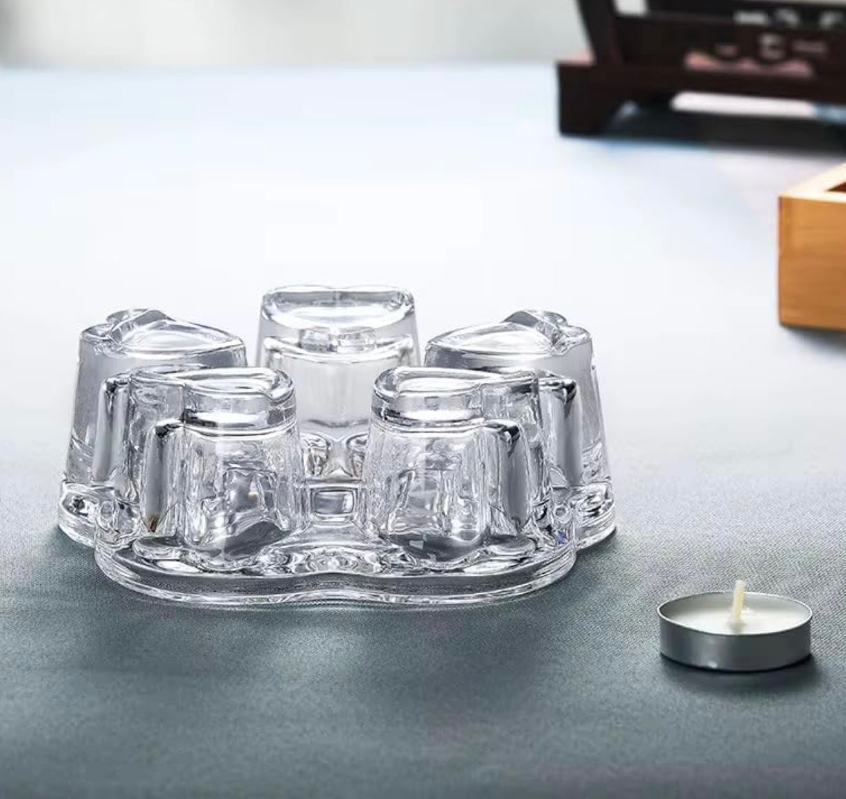 KozyCup Heart Glass Tea Warmer – Candle Heated Teapot Warmer