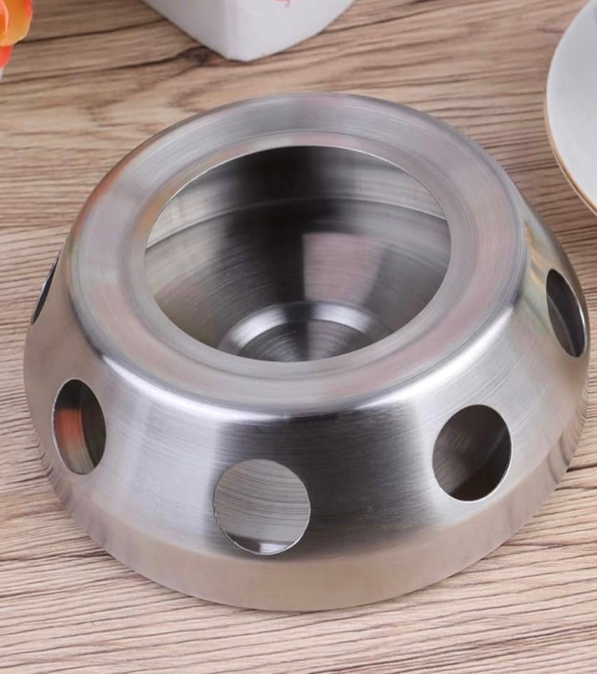 KozyCup Stainless Steel Round Tea Warmer – Candle Heated Teapot Warmer