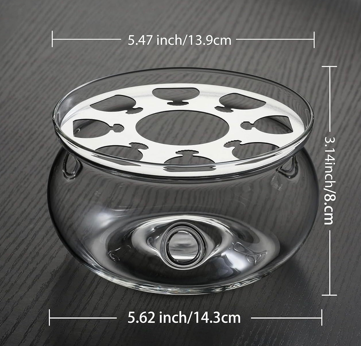 KozyCup Bowl Glass Tea Warmer – Candle Heated Teapot Warmer