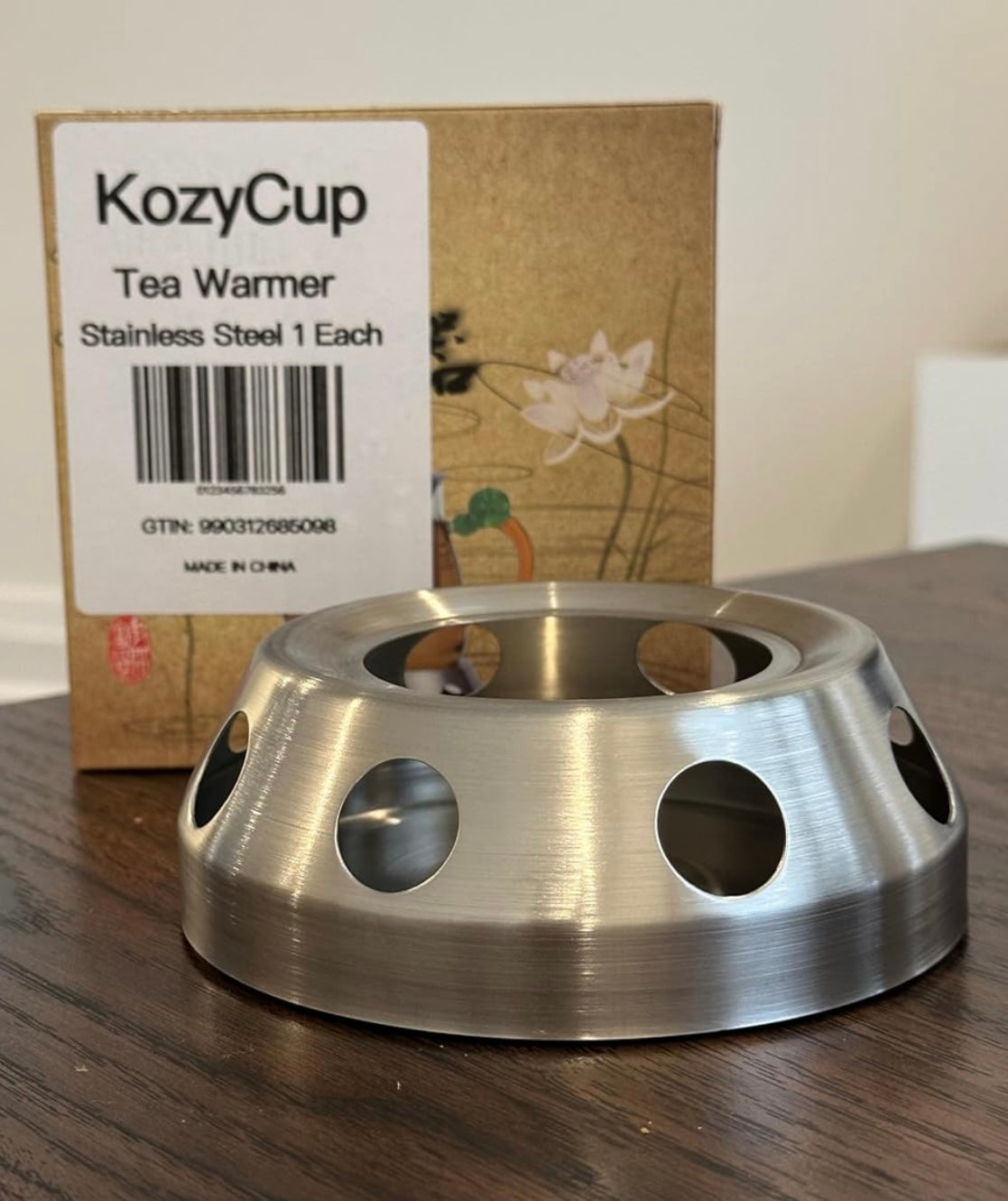 KozyCup Stainless Steel Round Tea Warmer – Candle Heated Teapot Warmer