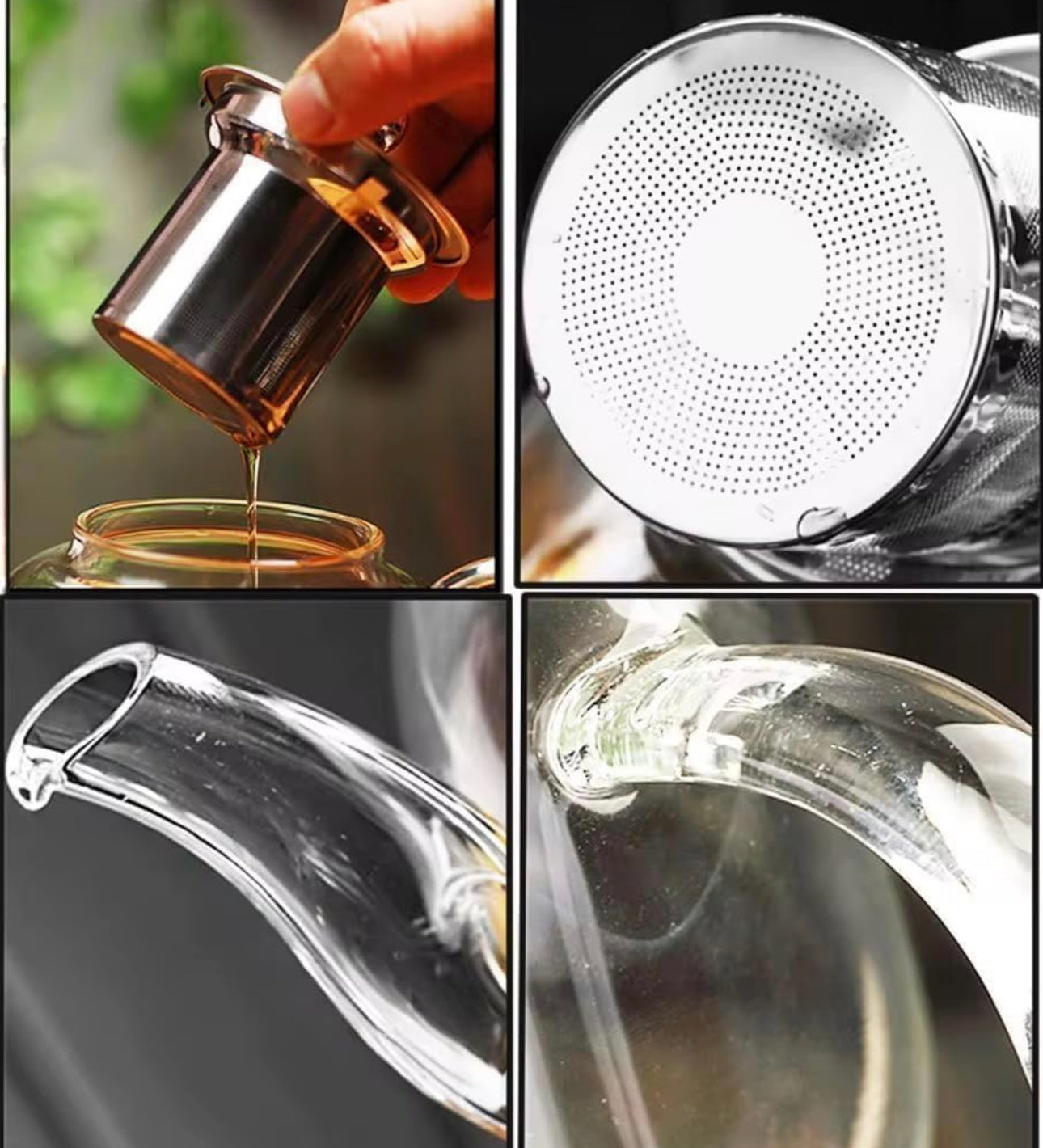 KozyCup Glass Teapot 600ml – Heat Resistant Borosilicate Glass Teapot with Infuser