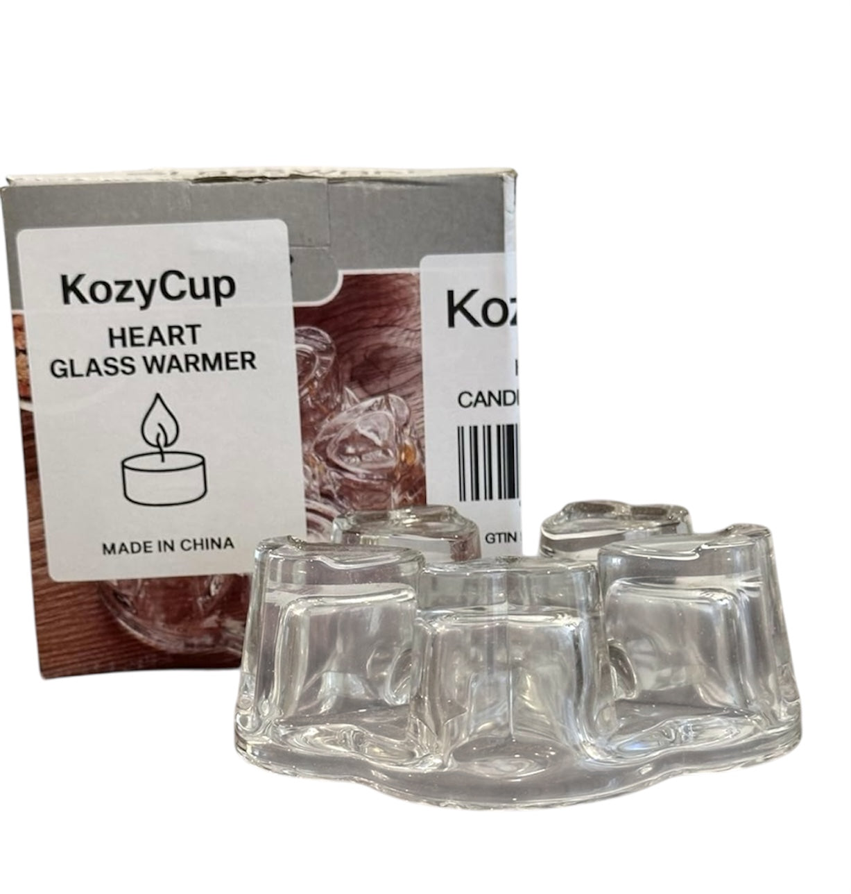 KozyCup Heart Glass Tea Warmer – Candle Heated Teapot Warmer
