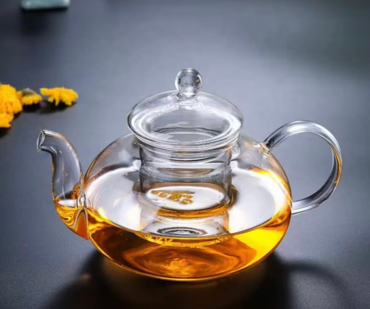KozyCup Glass Teapot 1000ml – Heat Resistant Borosilicate Glass Teapot