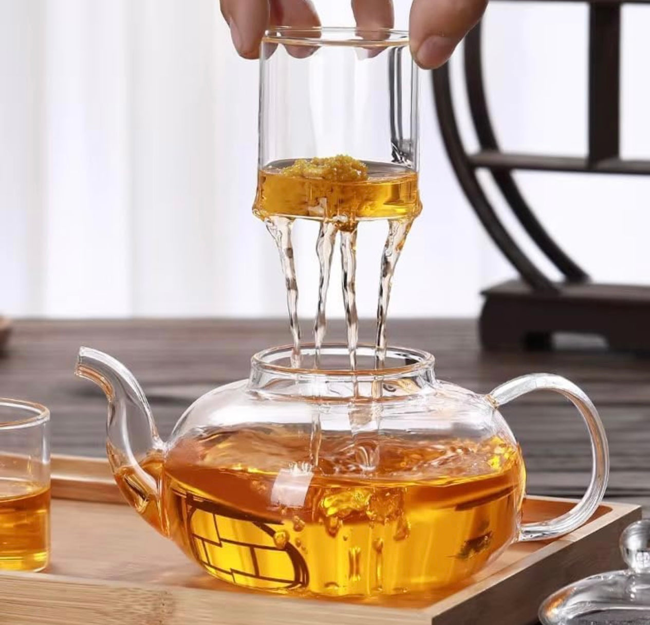 KozyCup Glass Teapot 1000ml – Heat Resistant Borosilicate Glass Teapot