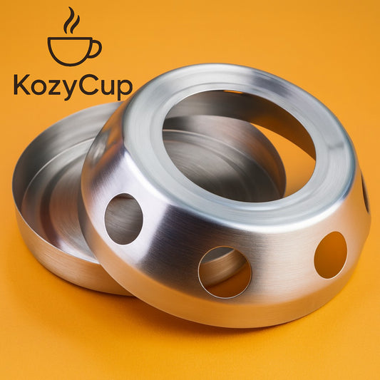 KozyCup Stainless Steel Round Tea Warmer – Candle Heated Teapot Warmer